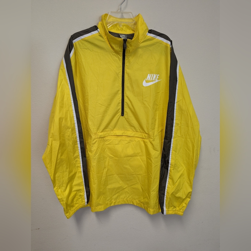 Nike Sportswear Men’s Yellow Packable 1/2 Zip Windbreaker Jacket Lightweight XL